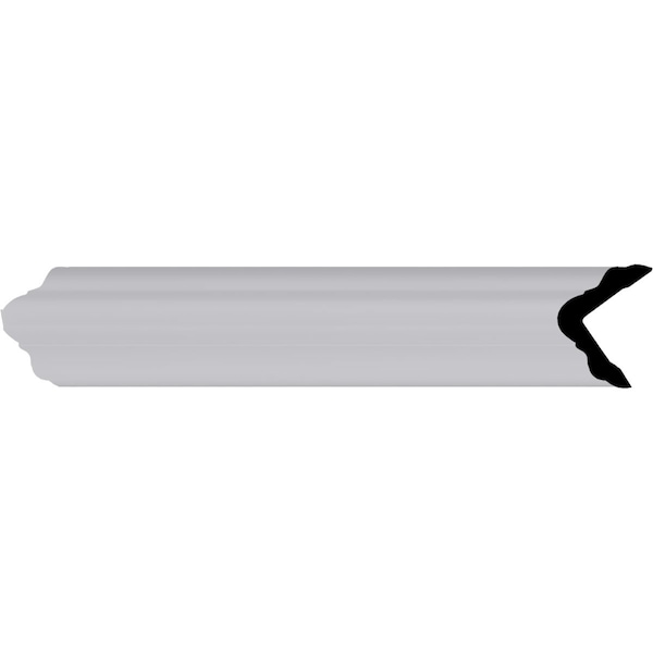 Ekena Millwork 1 1/2"H x 1 1/2"P x 2 1/8"F x 94 1/2"L Cole Smooth Corner Moulding - MLD01X01X02CO