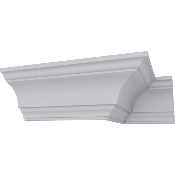 Ekena Millwork 3 1/4"H x 3 1/4"P x 4 1/2"F x 94 1/2"L Salem Traditional Smooth Crown Moulding - MLD03X03X04SA