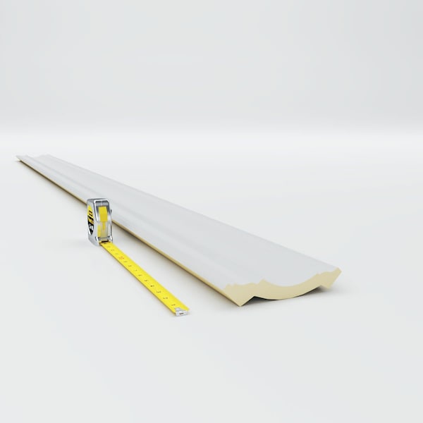 Ekena Millwork 3 1/4"H x 3 1/4"P x 4 1/2"F x 94 1/2"L Salem Traditional Smooth Crown Moulding - MLD03X03X04SA