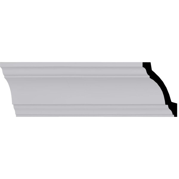 Ekena Millwork 3 1/4"H x 3 1/4"P x 4 1/2"F x 94 1/2"L Salem Traditional Smooth Crown Moulding - MLD03X03X04SA