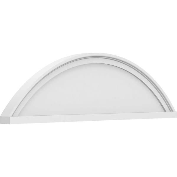 Ekena Millwork Segment Arch Smooth Architectural Grade PVC Pediment, 36"W x 10"H x 2"P - PEDPS036X100SEG00