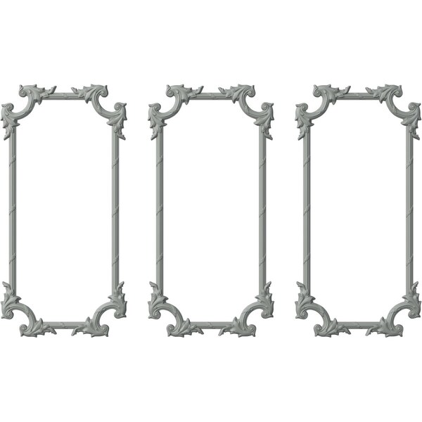 Ekena Millwork 31-in. W x 62-in. H Tirana Panel Moulding Kit Triple Panel - PMLKTI31X62C