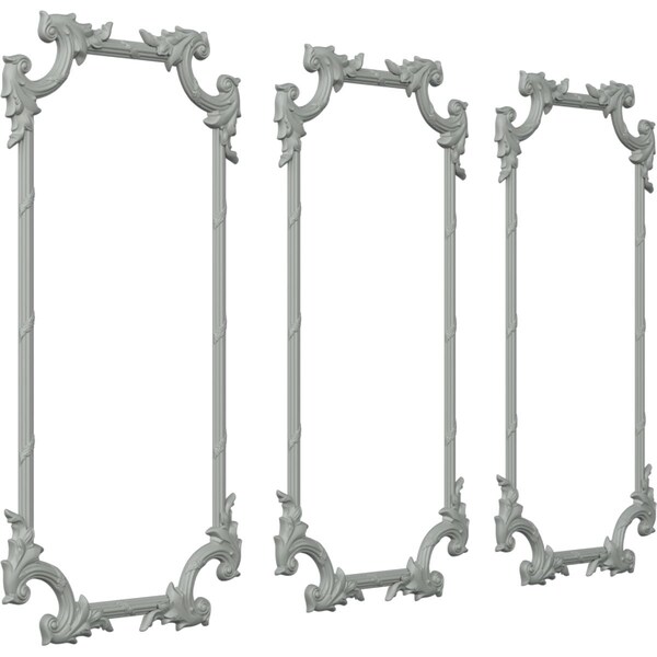 Ekena Millwork 31-in. W x 62-in. H Tirana Panel Moulding Kit Triple Panel - PMLKTI31X62C