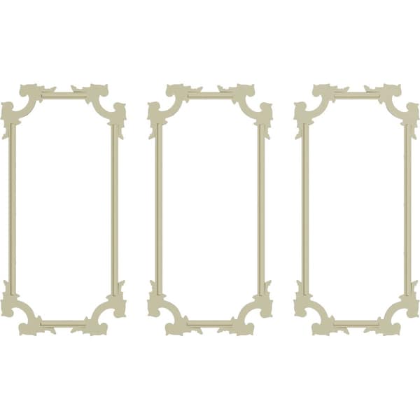 Ekena Millwork 31-in. W x 62-in. H Tirana Panel Moulding Kit Triple Panel - PMLKTI31X62C