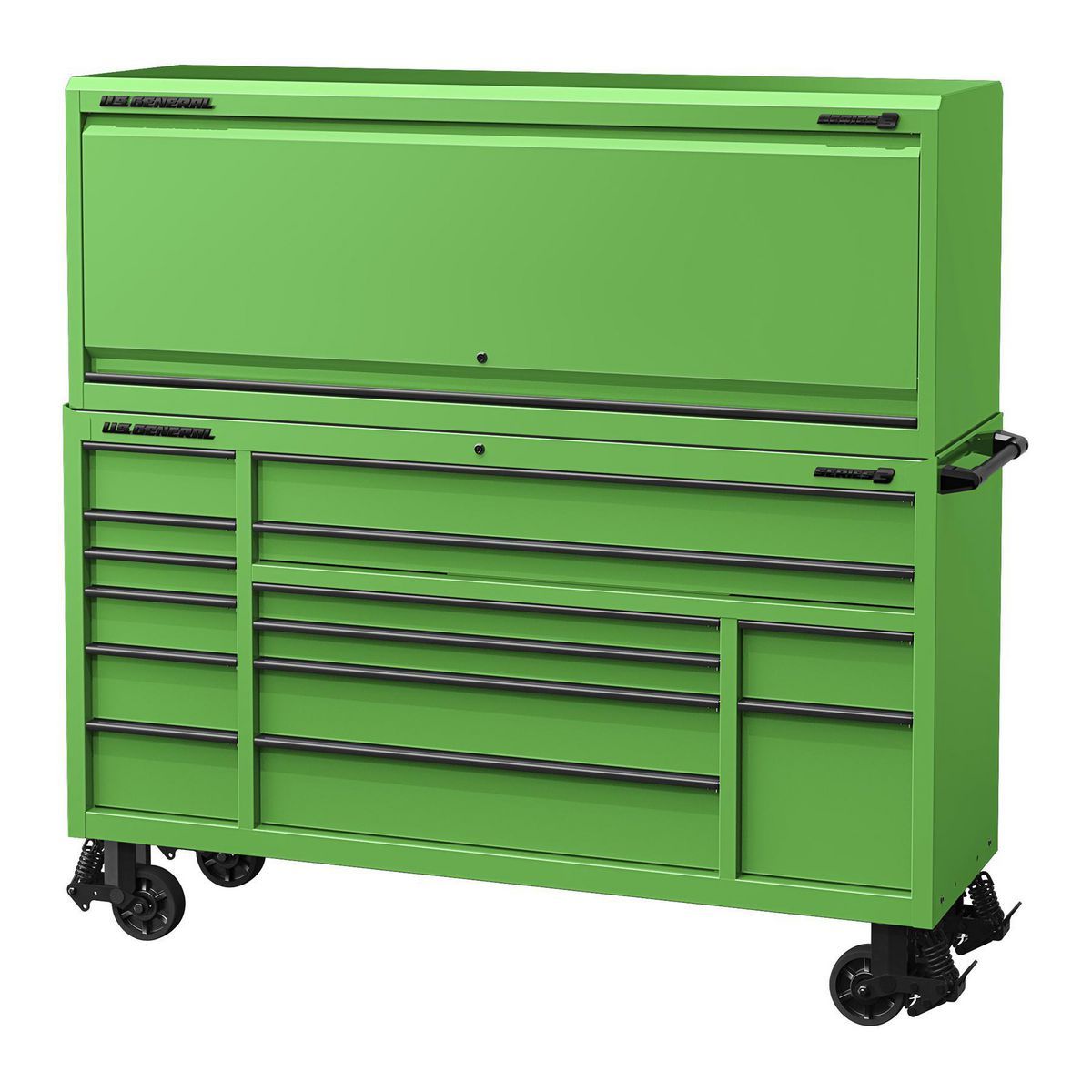 U.s. General 72 pulgadas x 22 pulgadas Estación de Trabajo Hutch, Serie 3, Verde - 70333