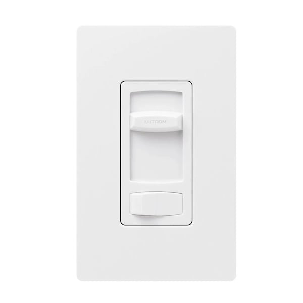 Lutron Fan Control, Slide, Rocker, 1.5Amp, White - CTFSQ-F-WH