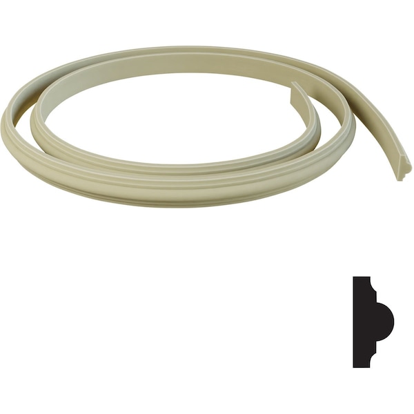Ekena Millwork C136 - 2 1/4"H x 1 1/16"D x 144"L Chair Rail Flexible Moulding - CHAFC136X144