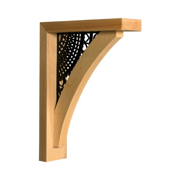 Osborne Wood Products 11 1/2 x 2 1/2 x 8 5/8 Columbus Bar Bracket in Cherry - 8951C