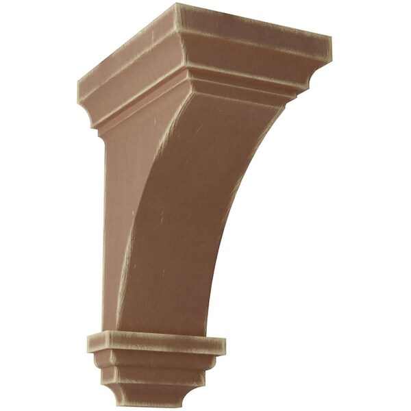 Ekena Millwork 5"W x 5 3/4"D x 10"H Medium Jefferson Wood Vintage Decor Corbel, Weathered Brown - CORWD05X05X10JEBR