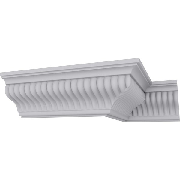 Ekena Millwork 3 7/8"H x 3 7/8"P x 5 1/2"F x 94 1/2"L Carrillo Small Crown Moulding - MLD04X04X05CI