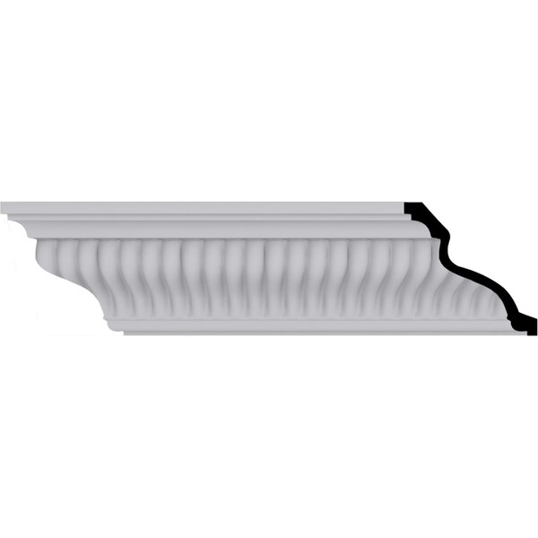 Ekena Millwork 3 7/8"H x 3 7/8"P x 5 1/2"F x 94 1/2"L Carrillo Small Crown Moulding - MLD04X04X05CI