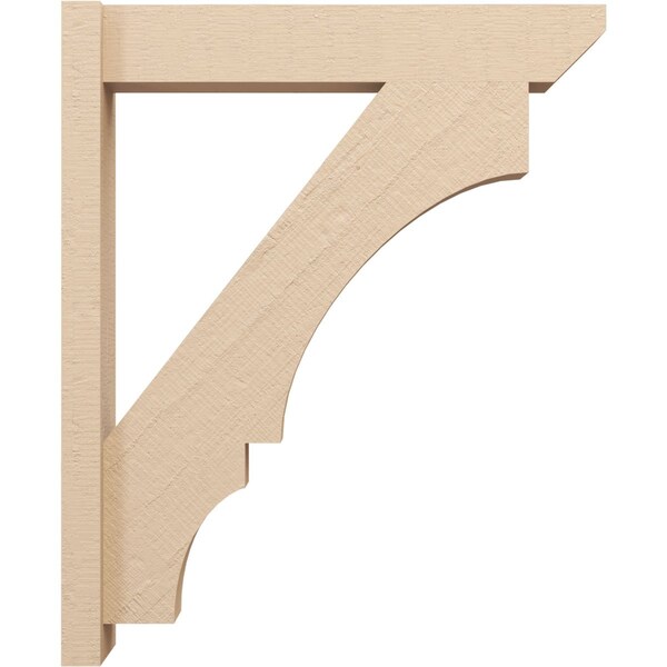 Ekena Millwork 6-in W x 28-in D x 34-in H Balboa Slat Rough Cedar Woodgrain TimberThane Outlooker, Primed Tan - OUTUR060X28X34BOA24RCPR