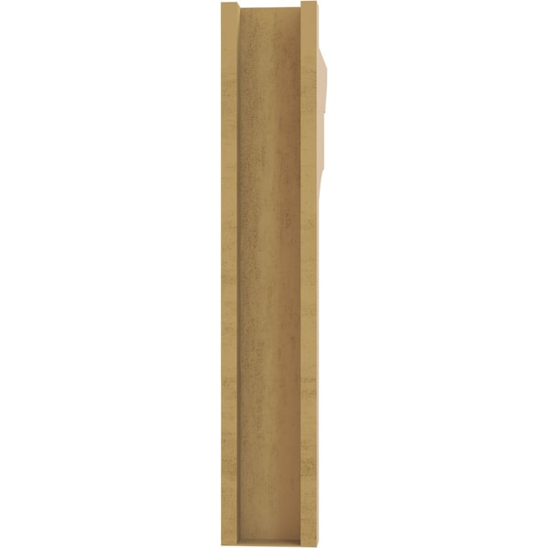 Ekena Millwork 6-in W x 28-in D x 34-in H Balboa Slat Rough Cedar Woodgrain TimberThane Outlooker, Primed Tan - OUTUR060X28X34BOA24RCPR