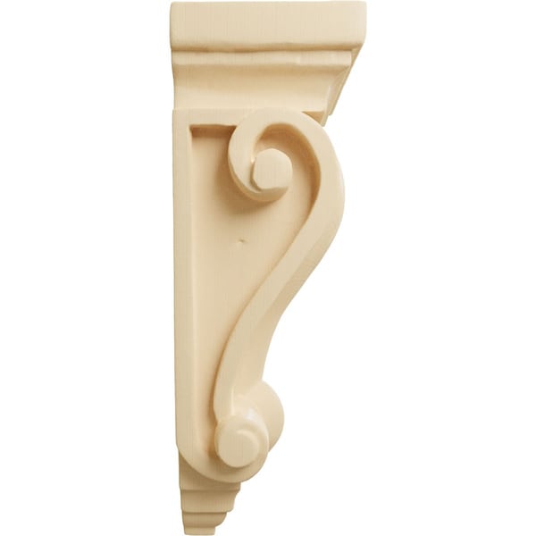 Ekena Millwork 4"W x 2 1/2"D x 7 1/2"H Cole Pilaster Wood Corbel, Maple - CORW04X02X07COMA