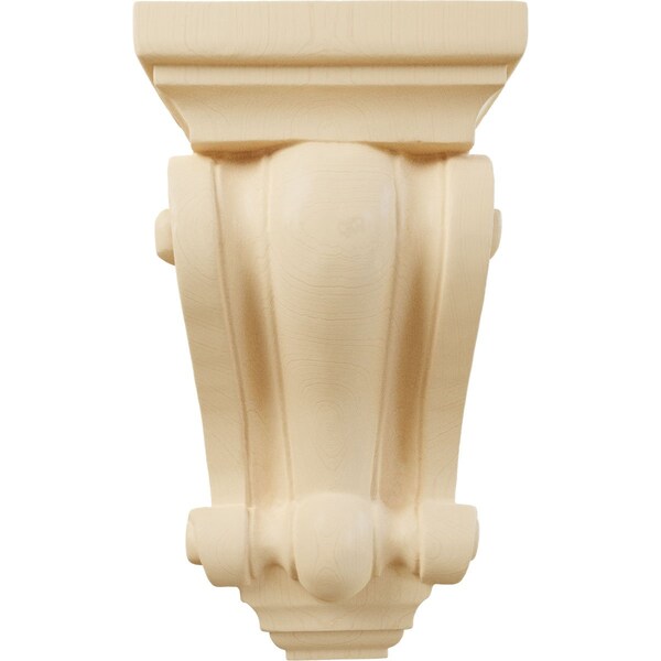 Ekena Millwork 4"W x 2 1/2"D x 7 1/2"H Cole Pilaster Wood Corbel, Maple - CORW04X02X07COMA