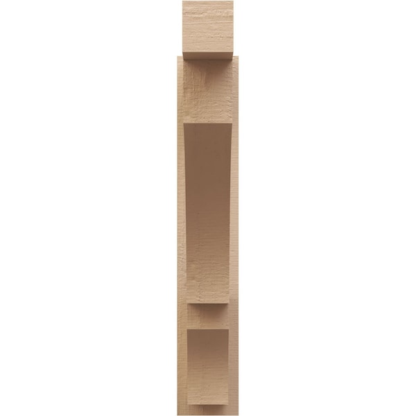 Ekena Millwork 5 1/2-in W x 26-in D x 32-in H Balboa Block Rough Cedar Woodgrain TimberThane Outlooker, Primed Tan - OUTUR055X26X32BOA44RCPR