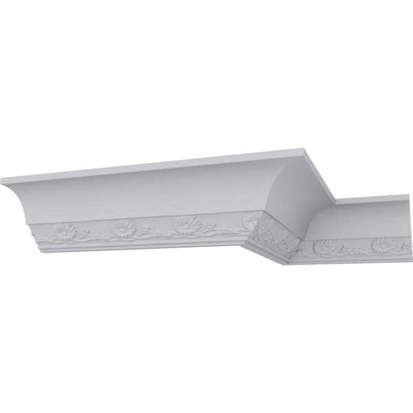 Ekena Millwork 2 5/8"H x 3 1/8"P x 3 7/8"F x 94 1/2"L, (3" Repeat), Dylan Spring Crown Moulding - MLD02X03X03DY