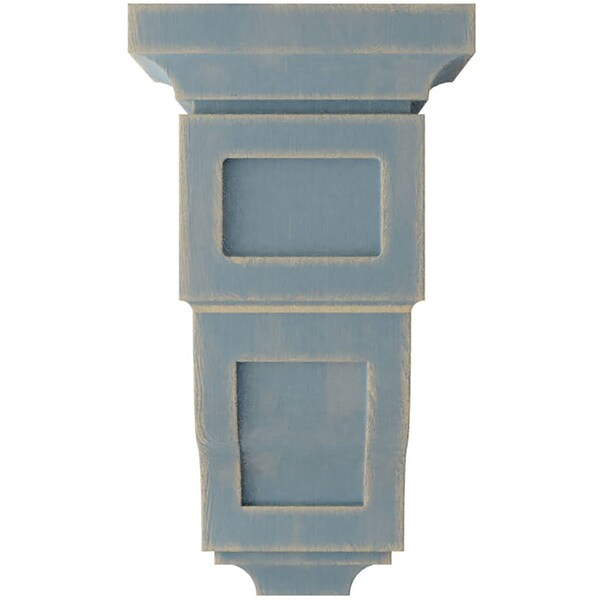 Ekena Millwork 5"W x 5 3/4"D x 10"H Medium Reyes Wood Vintage Decor Corbel, Driftwood Blue - CORWD05X05X10RYBU