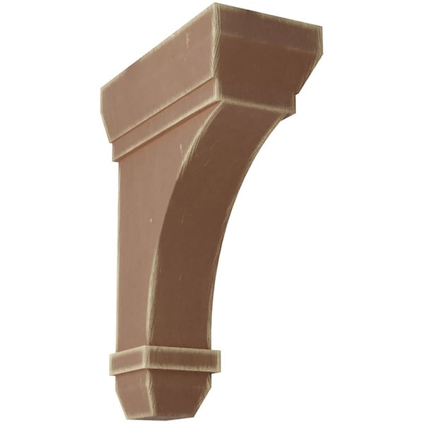 Ekena Millwork 2 1/4"W x 5"D x 7"H Stockport Wood Vintage Decor Bracket, Weathered Brown - BKTWD02X05X07STBR