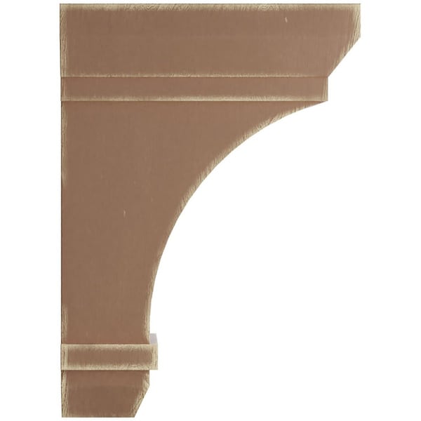 Ekena Millwork 2 1/4"W x 5"D x 7"H Stockport Wood Vintage Decor Bracket, Weathered Brown - BKTWD02X05X07STBR