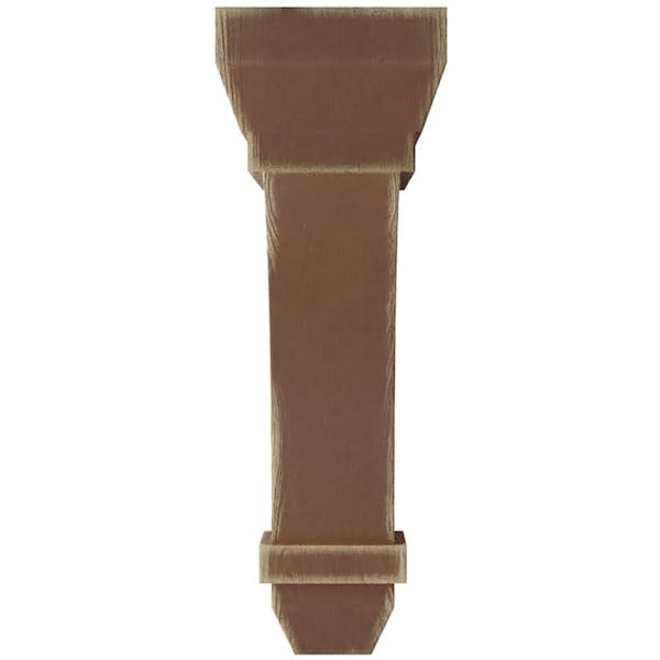 Ekena Millwork 2 1/4"W x 5"D x 7"H Stockport Wood Vintage Decor Bracket, Weathered Brown - BKTWD02X05X07STBR