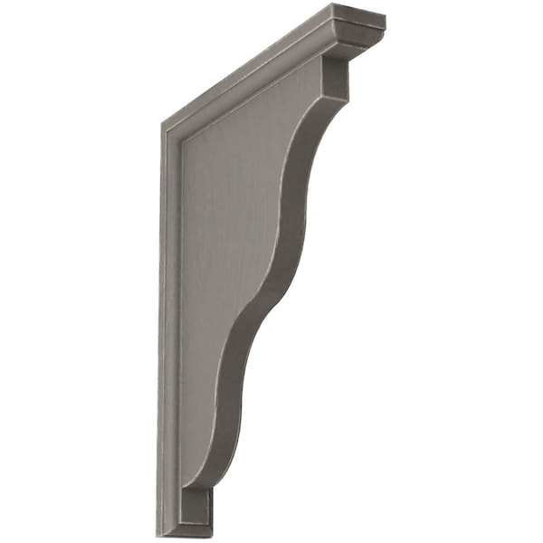 Ekena Millwork 1 1/2"W x 9"D x 11"H Hamilton Traditional Wood Vintage Decor Bracket, Reclaimed Grey - BKTWD01X09X11HAGY