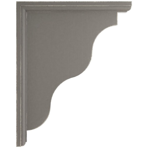 Ekena Millwork 1 1/2"W x 9"D x 11"H Hamilton Traditional Wood Vintage Decor Bracket, Reclaimed Grey - BKTWD01X09X11HAGY