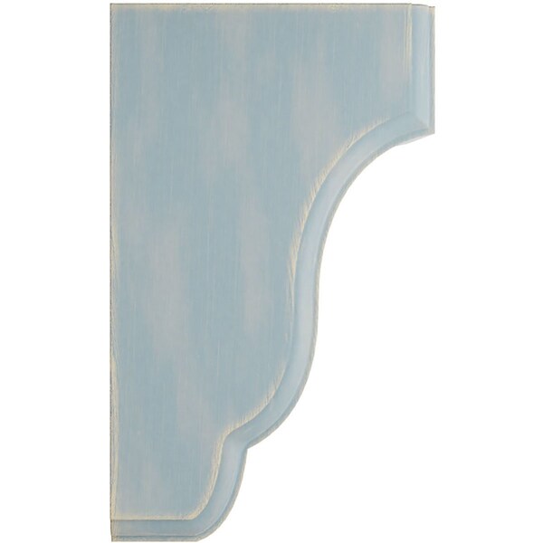 Ekena Millwork 3 1/2"W x 4"D x 6 1/2"H Capistrano Mission Wood Vintage Decor Corbel, Driftwood Blue - CORWD03X04X06CPBU