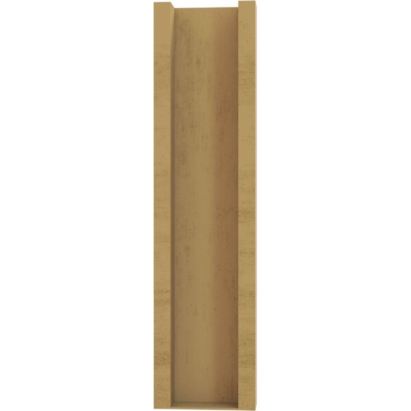 Ekena Millwork 6-in W x 12-in D x 24-in H Funston Slat Rough Cedar Woodgrain TimberThane Outlooker, Primed Tan - OUTUR060X12X24FST24RCPR