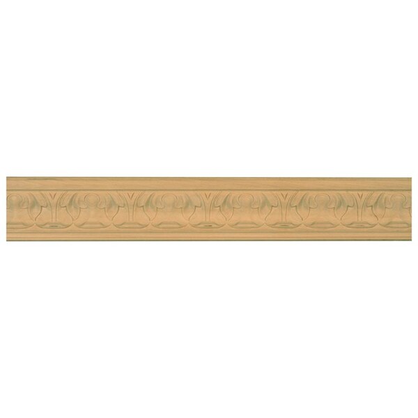 Osborne Wood Products 3 1/4 x 3 3/4 x 96 Acanthus Leaf Crown Moulding in Basswood - 892007BAS