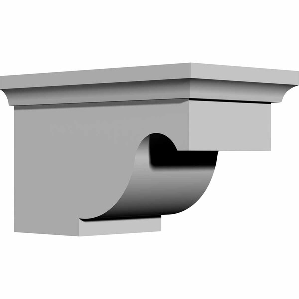 Ekena Millwork 5 5/8"W x 9 3/8"D x 5 3/4"H Dublin Bracket - BKT09X05X05DU