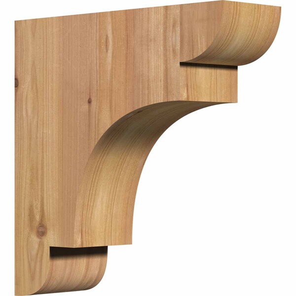 Ekena Millwork New Brighton Smooth Corbel, Western Red Cedar, 3 1/2"W x 12"D x 12"H - COR04X12X12NEB00SWR