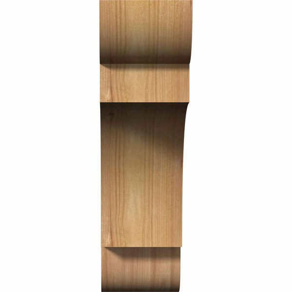 Ekena Millwork New Brighton Smooth Corbel, Western Red Cedar, 3 1/2"W x 12"D x 12"H - COR04X12X12NEB00SWR