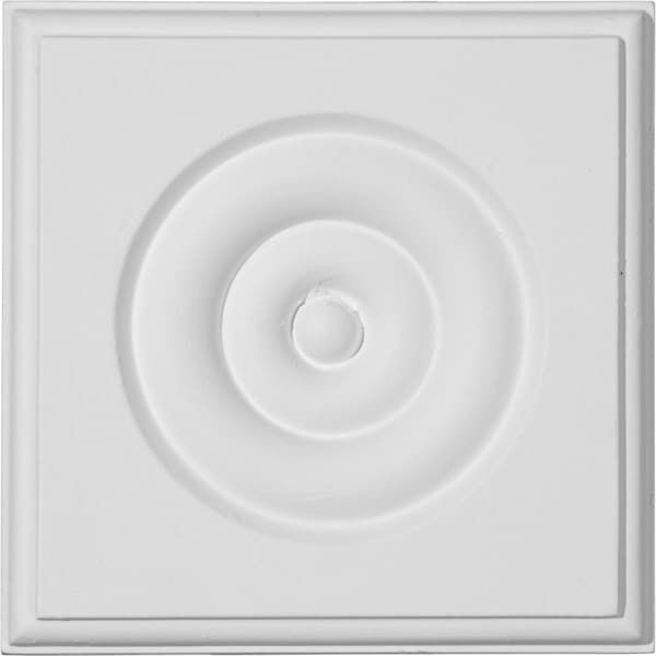 Ekena Millwork Plinth Block, Polyurethane, 4-3/4 in H, 4-3/4 in W, Factory Primed - PB04X04X01WA