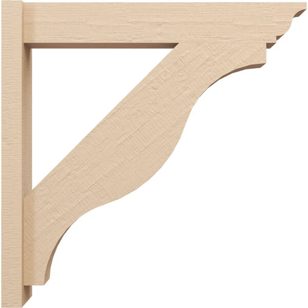Ekena Millwork 6-in W x 30-in D x 30-in H Funston Trad Rough Cedar Woodgrain TimberThane Outlooker, Primed Tan - OUTUR060X30X30FST04RCPR