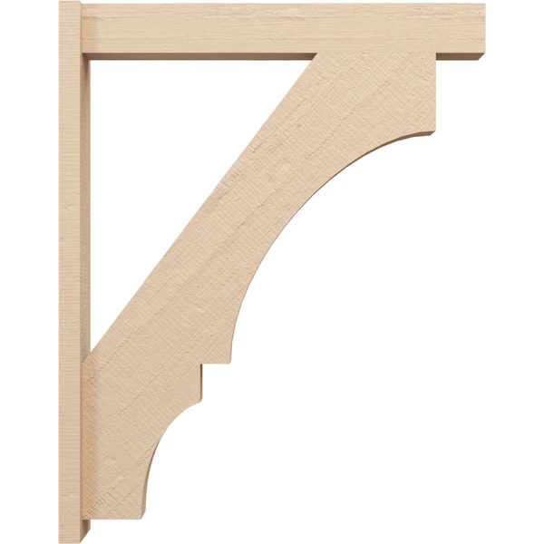 Ekena Millwork 5 1/2-in W x 30-in D x 38-in H Balboa Block Rough Cedar Woodgrain TimberThane Outlooker, Primed Tan - OUTUR055X30X38BOA44RCPR