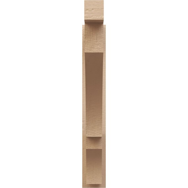 Ekena Millwork 5 1/2-in W x 30-in D x 38-in H Balboa Block Rough Cedar Woodgrain TimberThane Outlooker, Primed Tan - OUTUR055X30X38BOA44RCPR