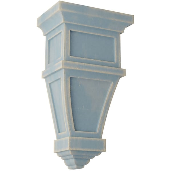 Ekena Millwork 6"W x 4"D x 11"H Alpine Wood Vintage Decor Corbel, Driftwood Blue - CORWD06X04X11APBU