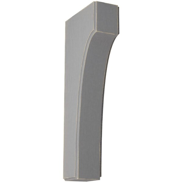 Ekena Millwork 1 3/4"W x 4"D x 10"H Clarksville Wood Vintage Decor Bracket, Pebble Grey - BKTWD02X04X10CVPG