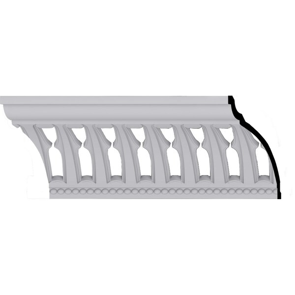 Ekena Millwork 15 1/2"H x 13 3/8"P x 20 5/8"F x 94 1/2"L, Melbourne With Bead Crown Moulding - MLD15X13X20MB