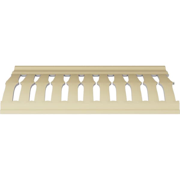 Ekena Millwork 15 1/2"H x 13 3/8"P x 20 5/8"F x 94 1/2"L, Melbourne With Bead Crown Moulding - MLD15X13X20MB