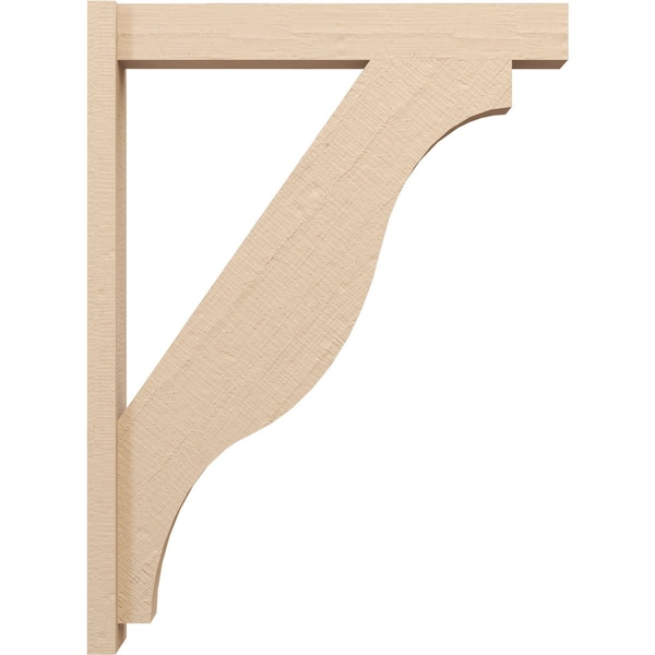 Ekena Millwork 6-in W x 34-in D x 46-in H Funston Block Rough Cedar Woodgrain TimberThane Outlooker, Primed Tan - OUTUR060X34X46FST44RCPR