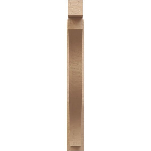 Ekena Millwork 6-in W x 34-in D x 46-in H Funston Block Rough Cedar Woodgrain TimberThane Outlooker, Primed Tan - OUTUR060X34X46FST44RCPR