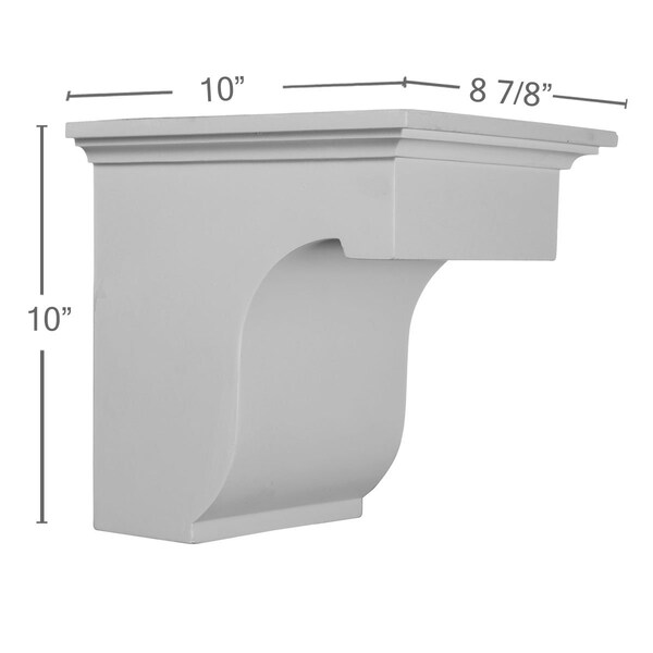 Ekena Millwork 8 7/8"W x 10"D x 10"H Legacy Bracket - BKT10X10X08LE