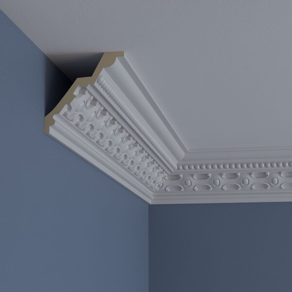 Ekena Millwork 4 1/8"H x 4 1/8"P x 5 7/8"F x 94 1/2"L Zadlo Crown Moulding - MLD04X04X06ZA