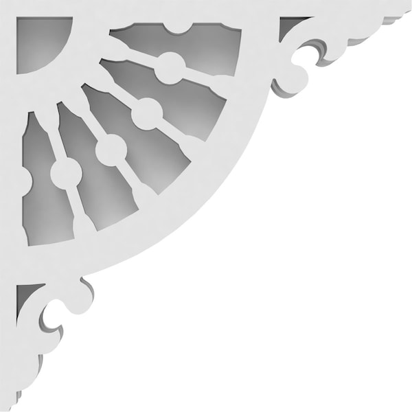 Ekena Millwork Wagon Wheel Architectural Grade PVC Corbel, 1 7/8"W X 8"D X 8"H - CORP01X08X08WW