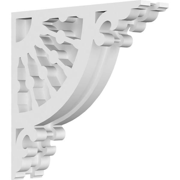 Ekena Millwork Wagon Wheel Architectural Grade PVC Corbel, 1 7/8"W X 8"D X 8"H - CORP01X08X08WW