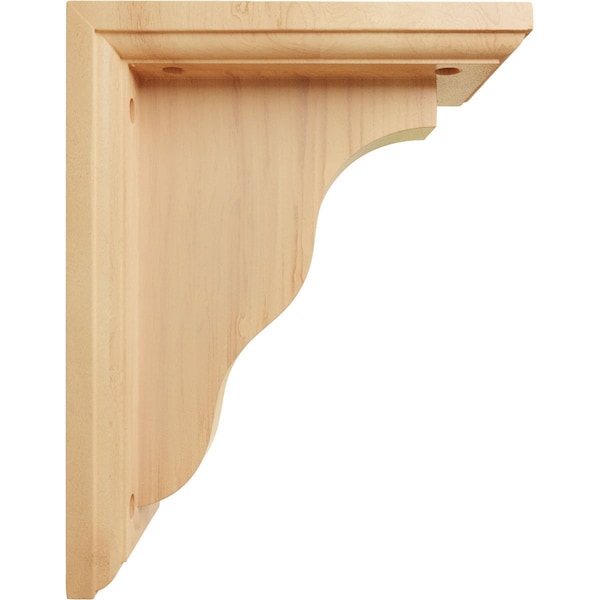 Ekena Millwork 3 1/2"W x 7"D x 9"H Hamilton Traditional Bracket, Red Oak - BKT03X07X09HARO