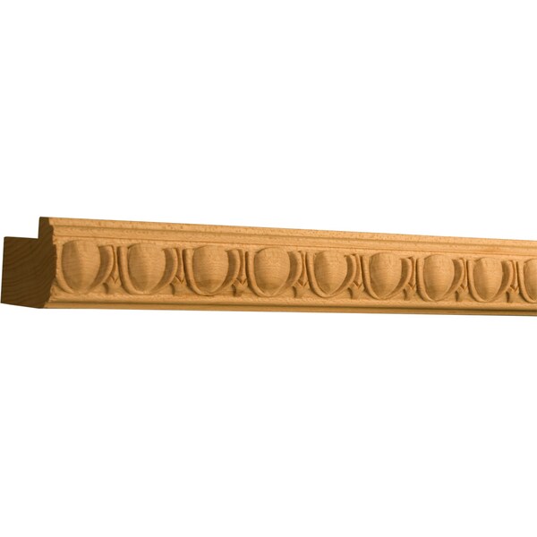 Osborne Wood Products Egg & Dart Light Rail Moulding, Hickory, 96in L, 1in H - 745204.96H