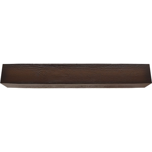 Ekena Millwork 3-Sided (U-beam) Rough Sawn Endurathane Faux Wood Ceiling Beam, Premium Mahogany, 12"Wx12"H x18'L - BMRS3C0120X120X216ZM